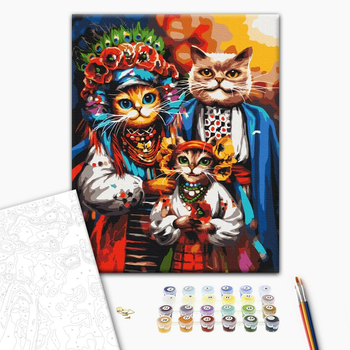 Картина за номерами Brushme Сімейні козаки козаків © Marianna Pashchuk 40х50см BS53690 набір для розпису за цифрами