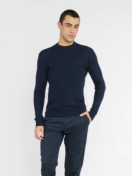 Джемпер трикотажний чоловічий темно-синього кольору Arber Crew-neck J N-AVT-122 L зріст 4 синій (M10.08.09.511)