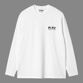 Лонгслив Comme Des Garcons Play 10003 белого цвета, размер L