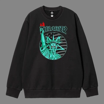 Свитшот Thrasher 10005 черного цвета, размер L
