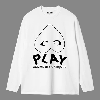 Лонгслив Comme Des Garcons Play 10006 белого цвета, размер L