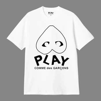 Футболка Comme Des Garcons Play 10002 белого цвета, размер L