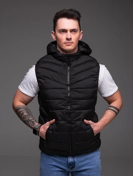Жилетка R.A. Insulated Vest Black detachable hood 2314-XL