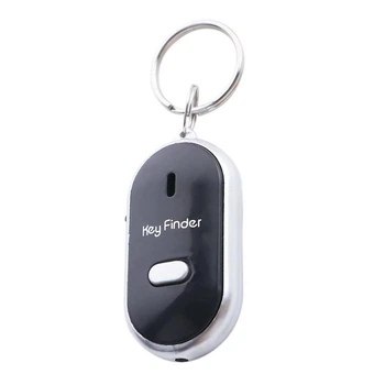 Звуковой брелок Key Finder для поиска ключей в радиусе до 10 м. со встроенным светодиодным фонариком 1 шт. Черный
