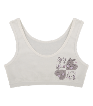 Топ для девочки с принтом Cute Bear - Donella - 4571PB17 - 134-140 см - Молочный