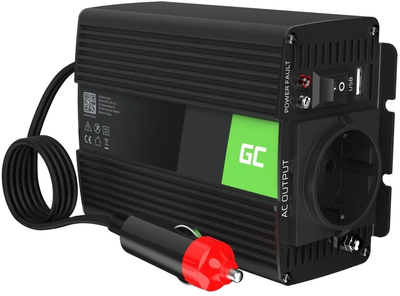 Falownik Greencell 24V to 230V 150W/300W Black (5907813966873)