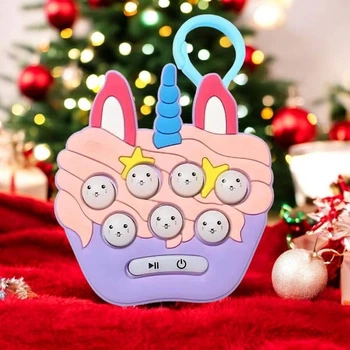 Брелок интерактивный Pop It Единорог №4 Розовый