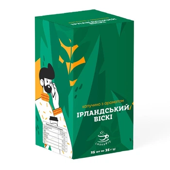 Напиток Смакуйте Капучино с Ароматом Ирландский Виски в стиках 35 г 25 шт в шоубоксе