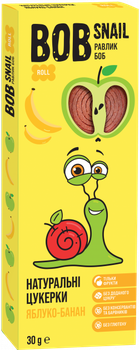 Натуральні цукерки Bob Snail Яблуко-Банан, 30 г