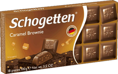 Шоколад Schogetten Caramel Brownie Карамель Брауни, 100 г