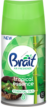 Сменный баллон для автоматического ароматизатора воздуха Brait Tropical Essence, 250 мл