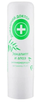 Гигиеническая помада эвкалипт и алоэ Домашний Доктор, 3.6 г