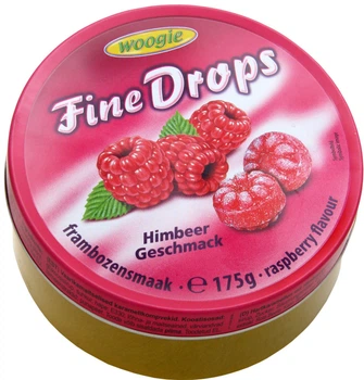 Льодяники Woogie Fine Drops Geschmack зі смаком малини, 200 г