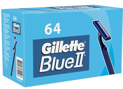 Упаковка одноразових бритвових станків Gillette Blue II, 64 шт