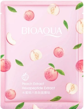 Маска тканевая BIOAQUA для лица с экстрактом персика, 25 г
