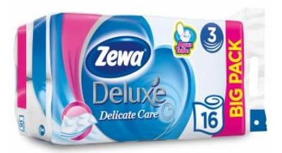 Тришаровий туалетний папір Zewa Deluxe pure, білий, 16 рулонів