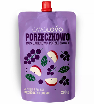 Фруктовий мус OWOLOVO з яблук і смородини 200 г