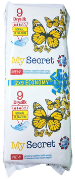 Гигиенические прокладки My Secret Drysilk 3 капли, 18 шт
