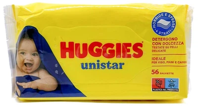 Дитячі вологі серветки Huggies Unistar, 56 шт.