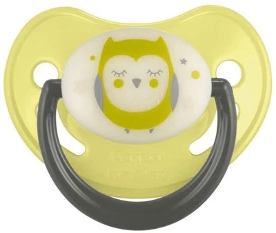 Пустышка силиконовая анатомическая Night dreams Салатова Canpol Babies, 18 м+
