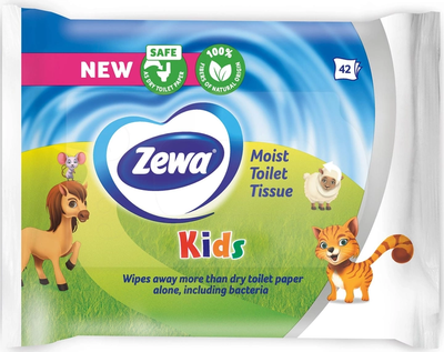 Вологий туалетний папір Zewa Kids Moist, 42 шт