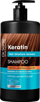 Шампунь Dr.Sante Keratin для тьмяного і ламкого волосся, 1 л