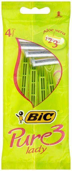 Набір одноразових верстатів для гоління BiC Pure 3 Lady, 4 шт