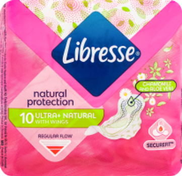 Гігієнічні прокладки Libresse Ultra Normal Aloe Vera & Camomile 3 мм, 10 шт