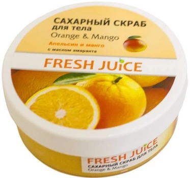 Сахарный скраб для тела Fresh Juice Orange & Mango, 225 мл