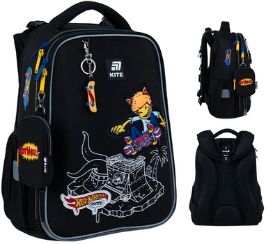 Рюкзак шкільний каркасний Kite Education 5 Hot Wheels Skate 38х29х15 см 15 л (HW25-531M)
