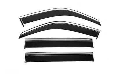 Ветровики с хромированным молдингом Niken Luxury (4 шт) для Lexus LX470 1998-2007 гг
