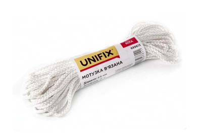Веревка вязаная Unifix 6мм x 15м белая (699617)