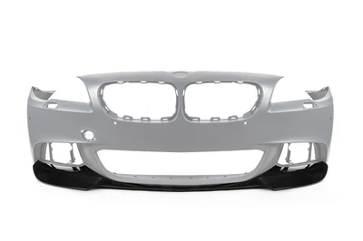 Губа под передний бампер M-Performance для BMW 5 F10/F11/F07 2010-2016, черный глянец V3