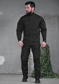 Тактичний демісезонний статутний костюм ЗСУ 3XL чорний (91390)