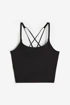 Топ спортивний H&M 271131730 L Чорний