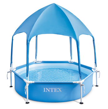 Каркасный круглый бассейн с тентом Intex Metal Frame 700 л 183x38 см 28209
