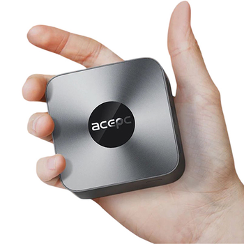 Компактный мини-ПК Acepc PicoBox Mini T8-Plus / Intel N95 / RAM 16GB / SSD 256GB / 2x LAN / Wi-Fi / Bluetooth / Windows 11 / Серый