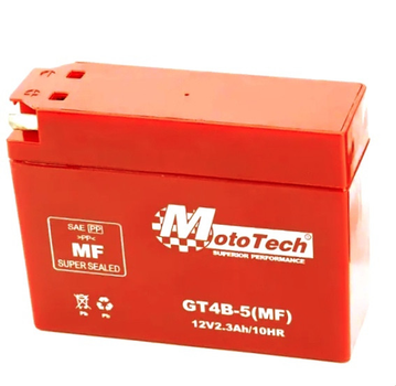 Акумулятор гелевий мото Mototech 2,3A 12V GT4B-5(МF) 112х38х87 мм