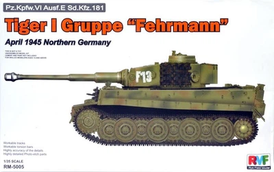 Збірна модель 1/35 Танк Tiger I Group "Fahrmann", квітень 1945, Північна Німеччина RFM RM-5005