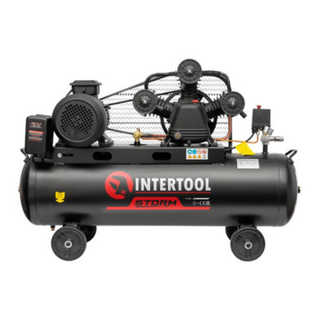 Компресор STORM 100 л, 4 кВт, 380 В, 10 aтм, 600 л/хв, 3 циліндри INTERTOOL PT-0036