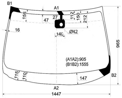Скло лобове Pilkington для NISSAN X-TRAIL 08-14 (T31) 6047AGNM1B