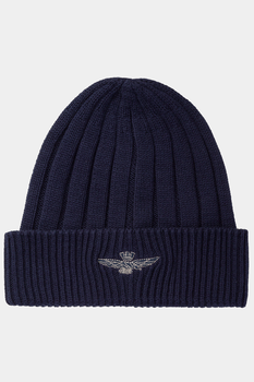 Темно-синя бавовняна шапка Aeronautica Militare 7110 M