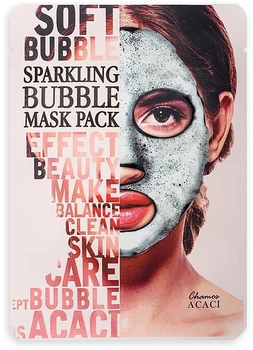 Тканевая очищающая пузырьковая маска для лица - Chamos Soft Bubble Mask Pack 23ml (1423758-30401593)