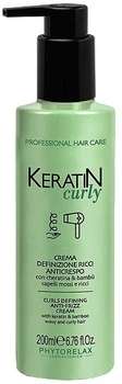 Крем для розгладження кучерявого волосся - Phytorelax Laboratories Keratin Curly Curls Defining Anti-Frizz Cream 200ml (1088718-31018188)
