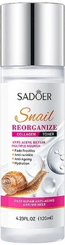 Тонер для лица с коллагеном и экстрактом слизи улитки - Sadoer Snail Reorganize Collagen Toner 120ml (1345756-29934240)