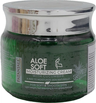 Легкий зволожуючий крем для обличчя з алое вера - Patanjali Aloe Soft Moisturizing Cream 50g (1441900-30820038)