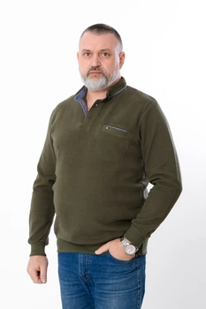 Кофта поло чоловіча NoBrand L Хакі (p-16506-190859)