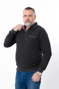 Кофта поло чоловіча NoBrand L Сірий (p-16506-190858)