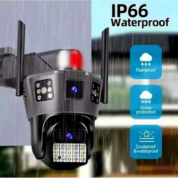 IР камера відеоспостереження SD39-4G Wi-Fi 4G Sim 3MPx+3MPx 2 незалежні об'єктиви вулична з віддаленим доступом Black