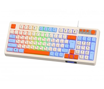 Клавіатура ігрова Maxxter KBG3C01 USB White-Blue